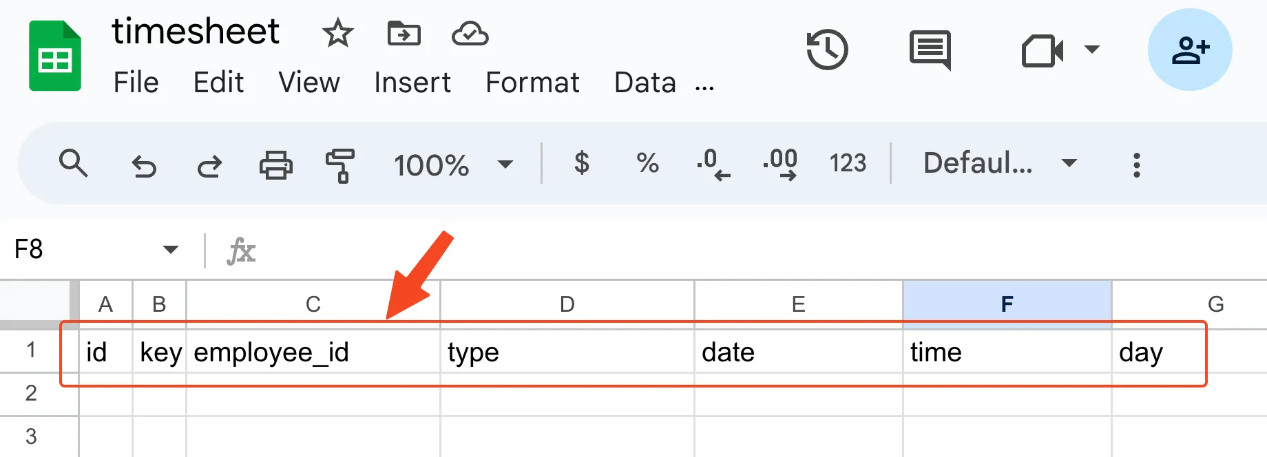 example sheet