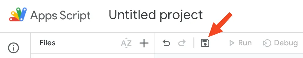 apps script save
