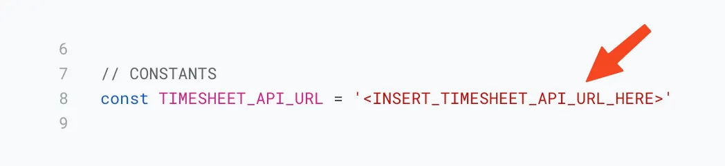 insert timesheet api url