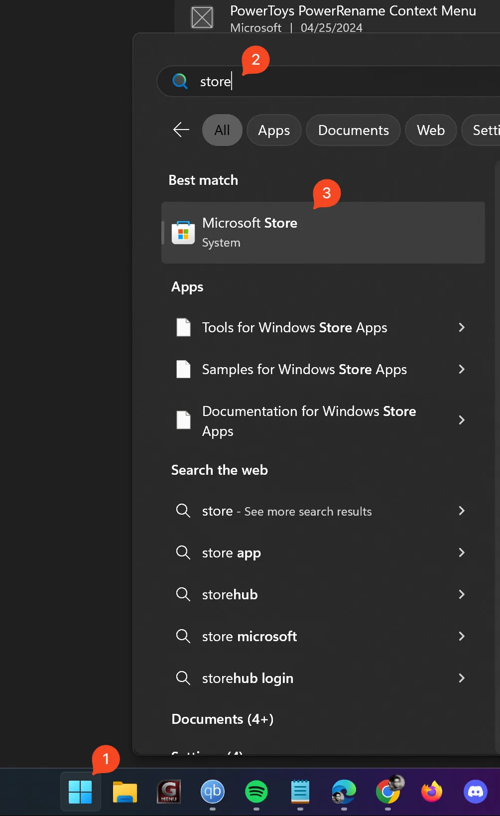 windows. search store