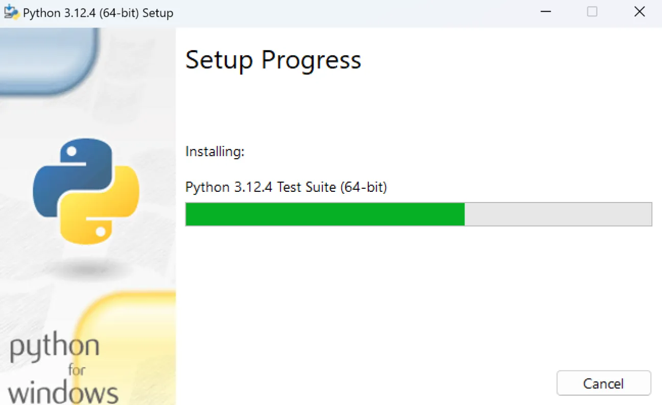 python installation. installing