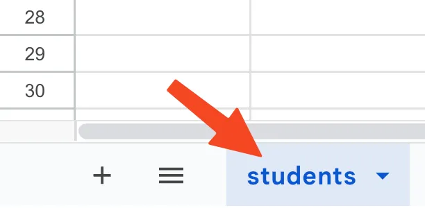 students sheet