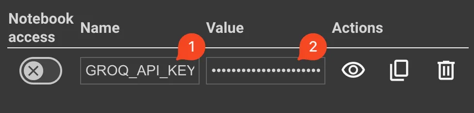 api key name. api key value