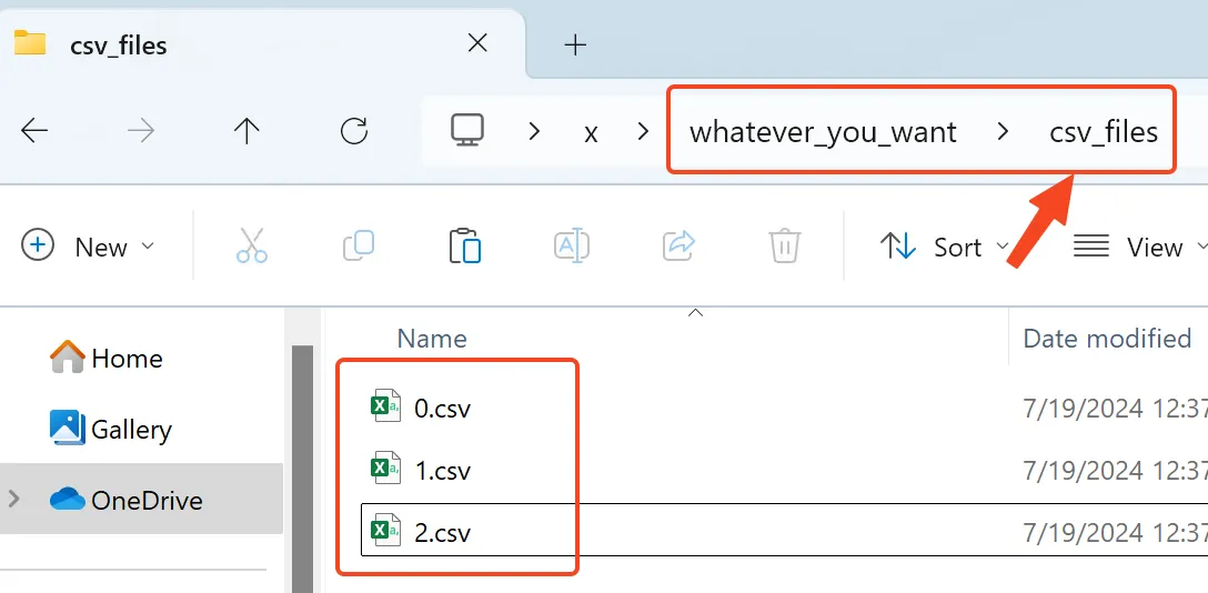 csv files