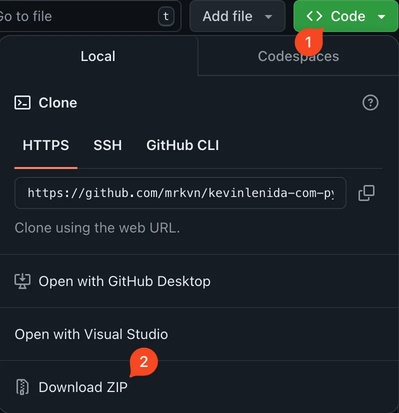 download zip from github