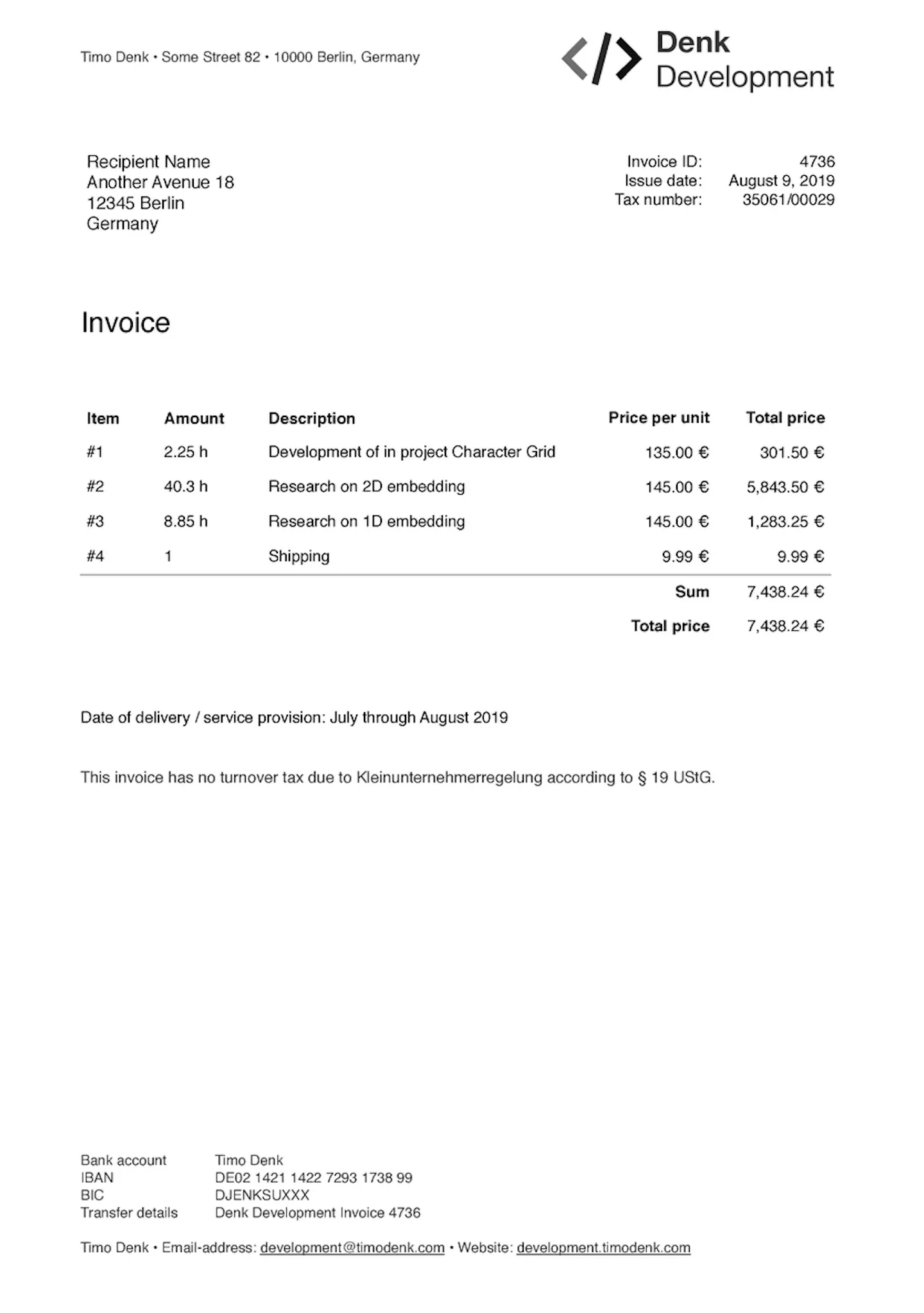 invoice 1